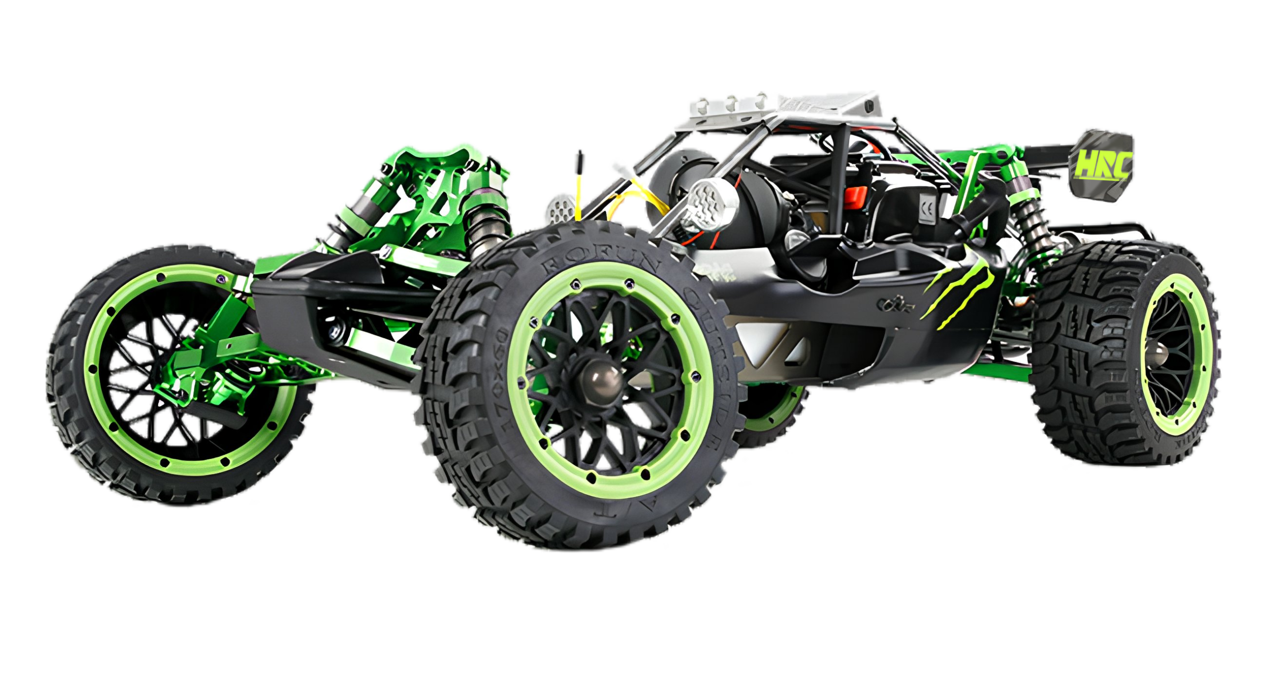 HRC RAZER 450 — Twin Exhaust 1/5 Scale Petrol RC CAR (Green)